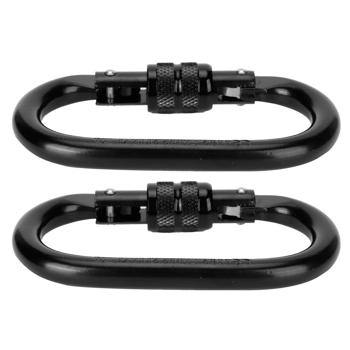 2Pcs Carabiner Alloy Steel O shaped Security Buckle for Hammock Outdoor Climbing Mountaineering
