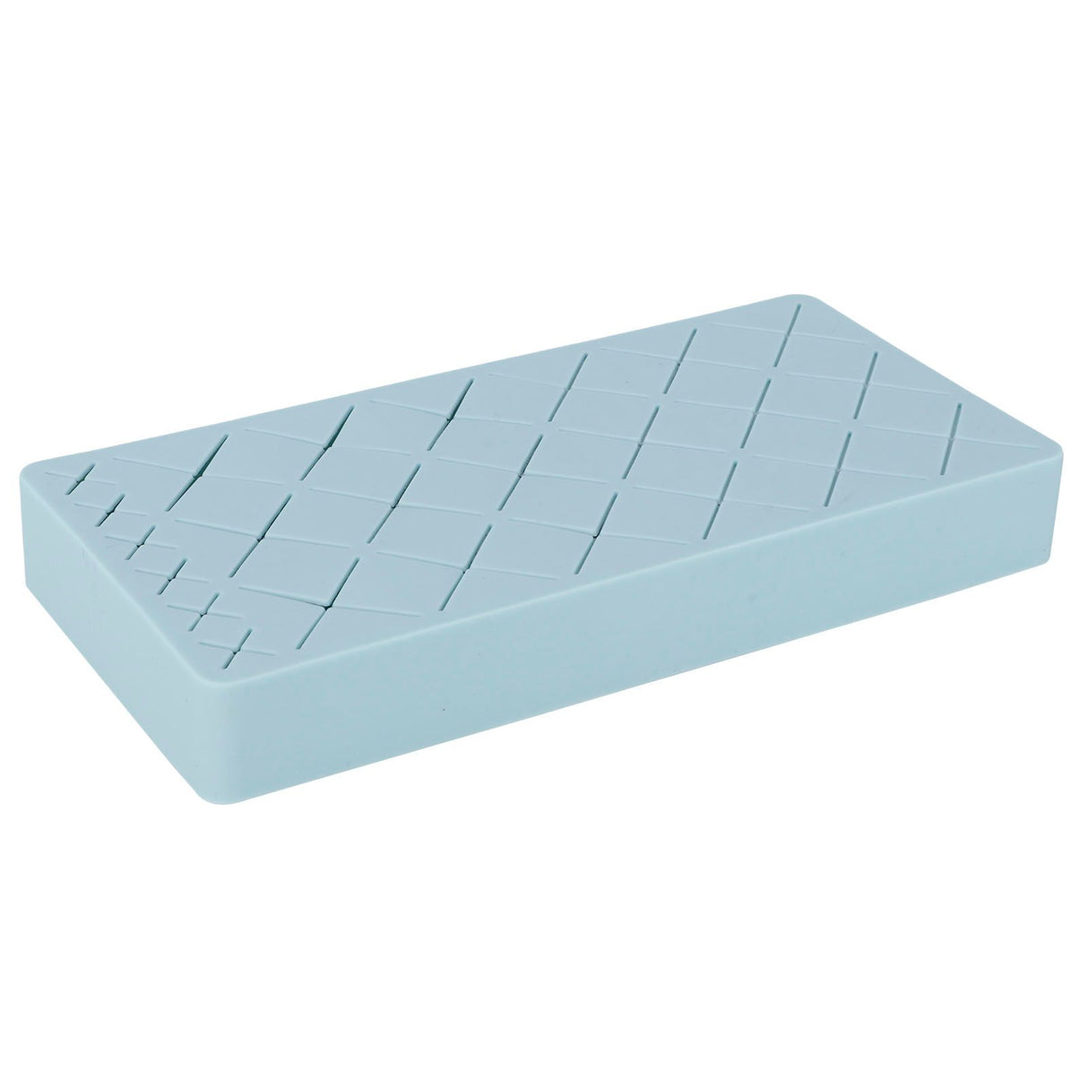 24 Slots Silicone Lipstick Organizer Makeup Cosmetics Holder Storage Box Display StandBlue
