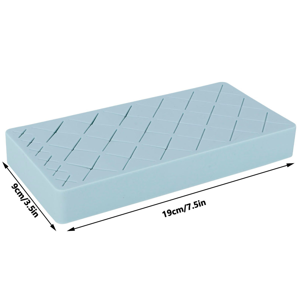 24 Slots Silicone Lipstick Organizer Makeup Cosmetics Holder Storage Box Display StandBlue