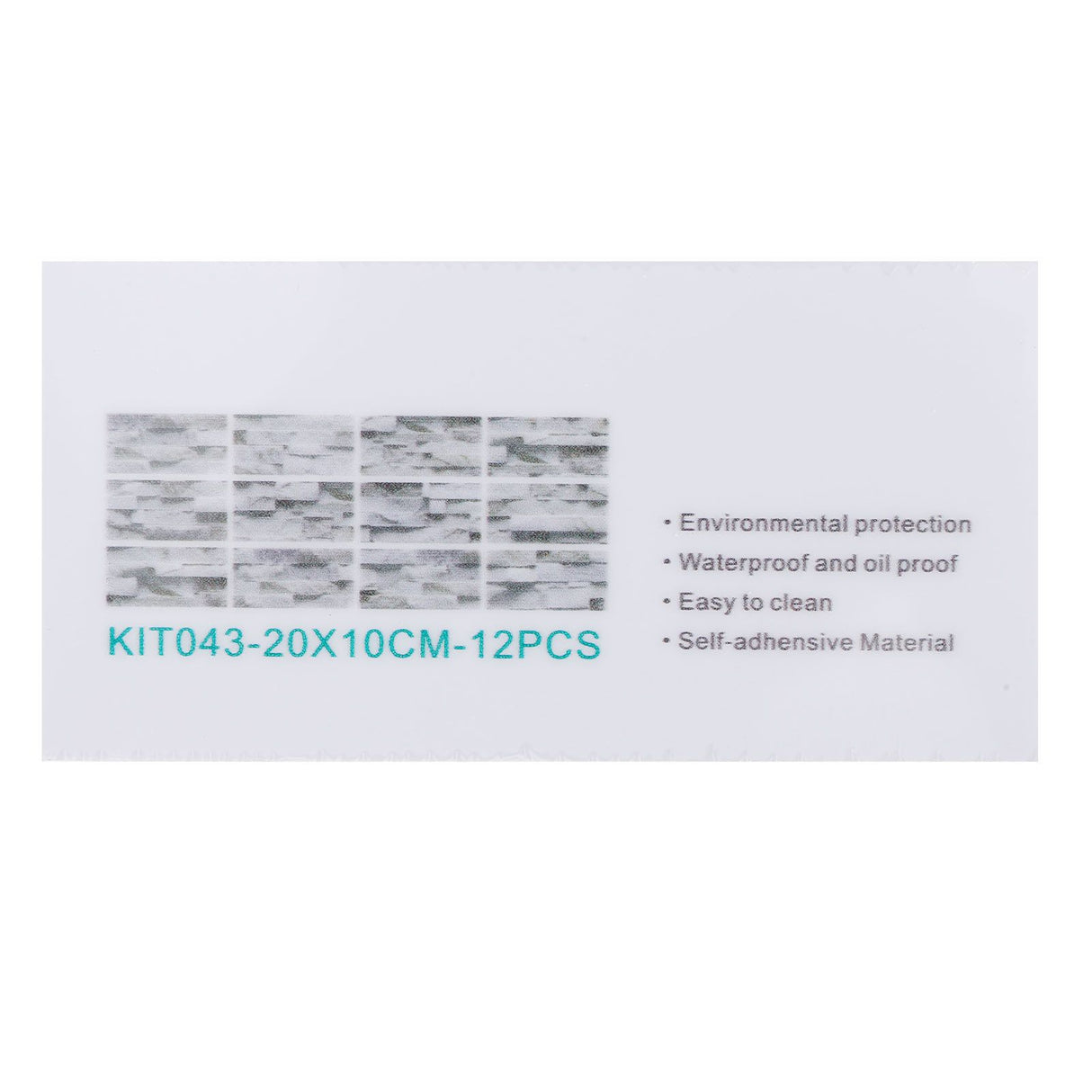 12Pcs PVC Tile Sticker Waterproof Self Adhesive Bathroom Kitchen Living Room Decor Floor Decal(KIT043 )