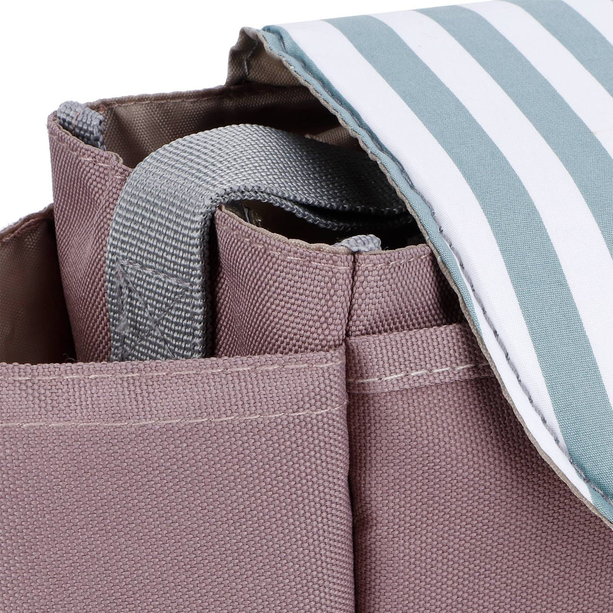 Baby Stroller Hanging Bag Organizer Universal Cup Holder Storage Bag Strollers AccessoryGreen Stripe