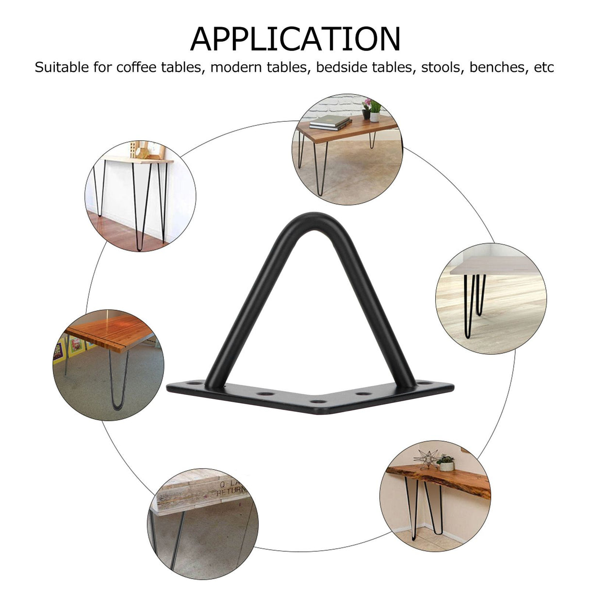 4Pcs Wrought Iron Table Leg U-Shaped Desk Support Legs Furniture Hardware AccessoriesS