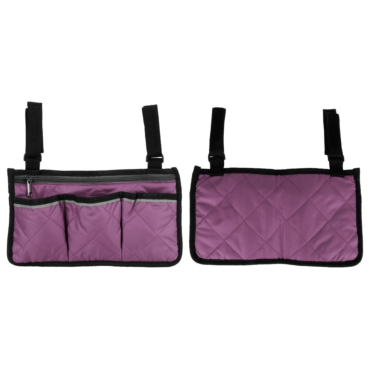 Multifunctional Wheelchair Side Hanging Bag Office Chair Storage Bag Armrest Pouch OrganizerPurple