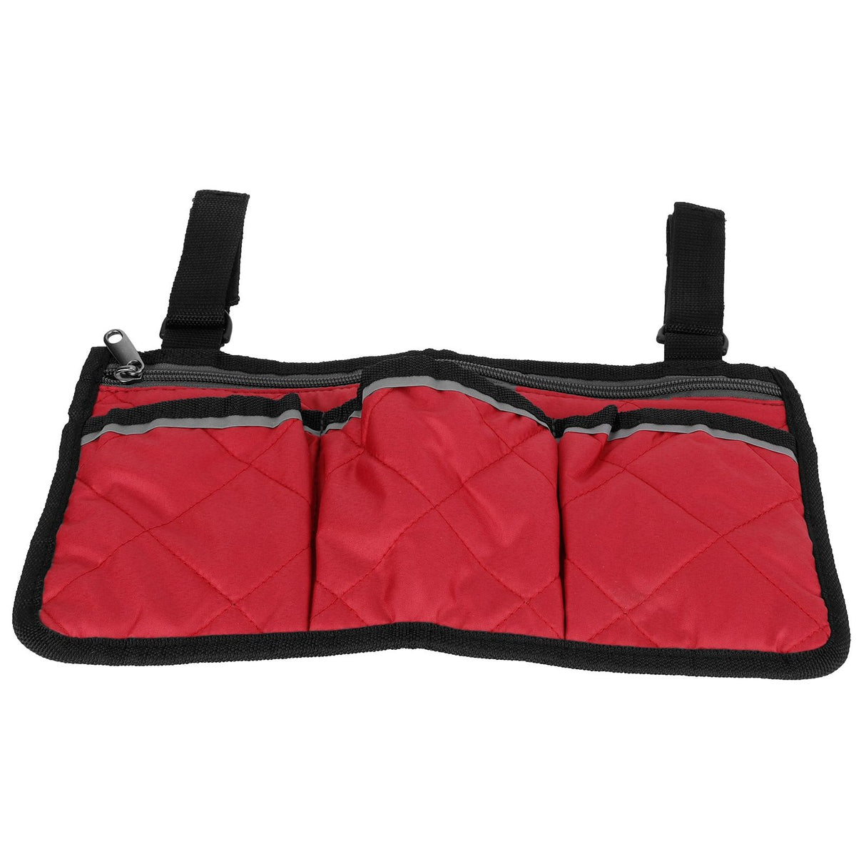 Multifunctional Wheelchair Side Hanging Bag Office Chair Storage Bag Armrest Pouch OrganizerWine Red