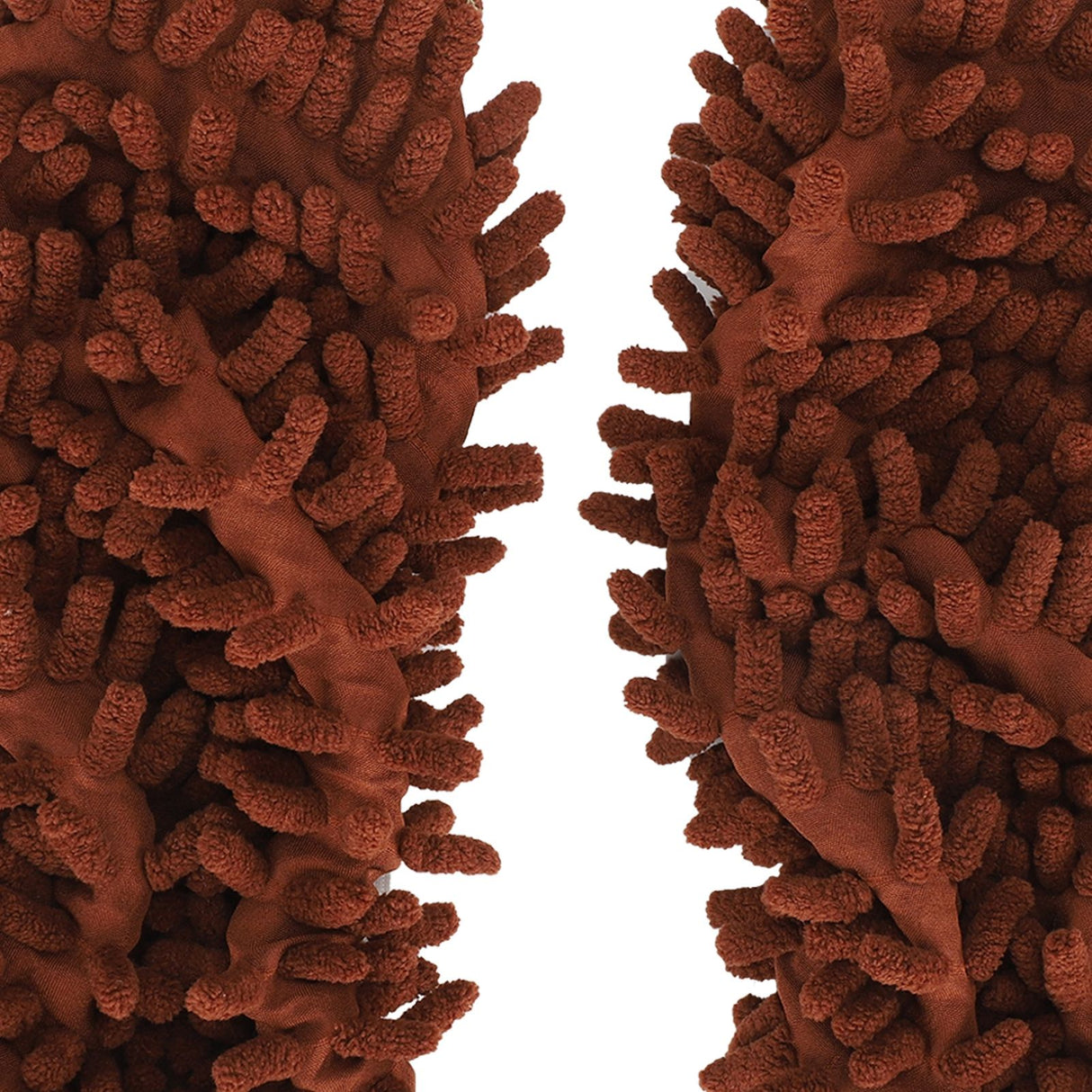 10Pcs Chenille Mop Slippers Multifunction Floor Cleaning Shoes Dust Cleaner AccessoryBrown