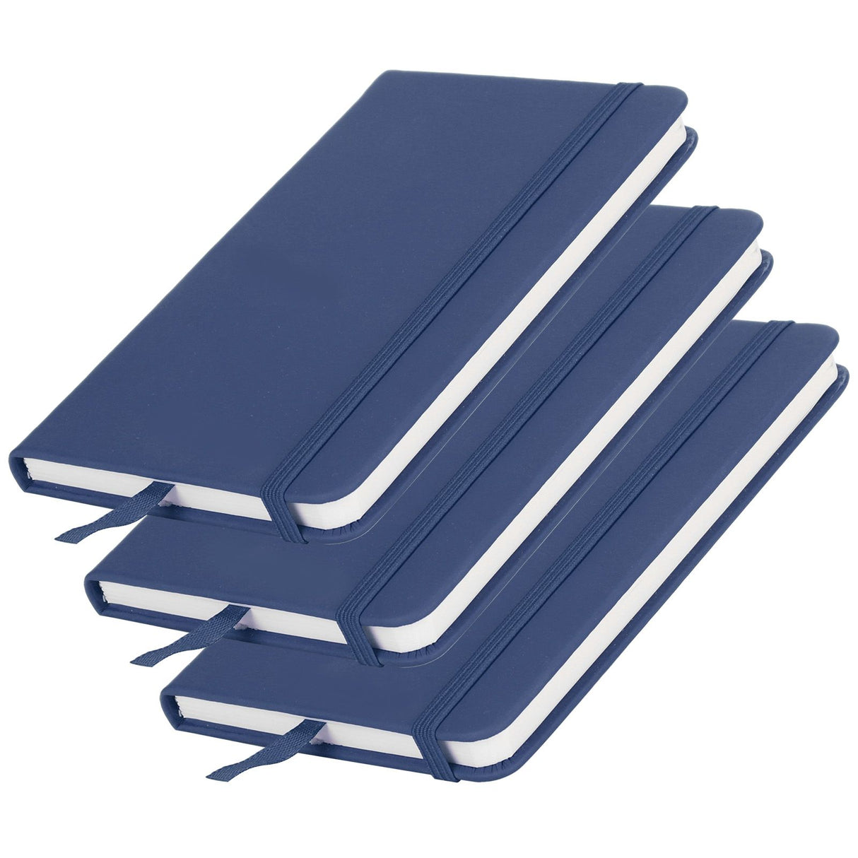 3Pcs PU A6 Business Notepad Hardcover Strap Notebook Diary Stationery Office School SuppliesBlue
