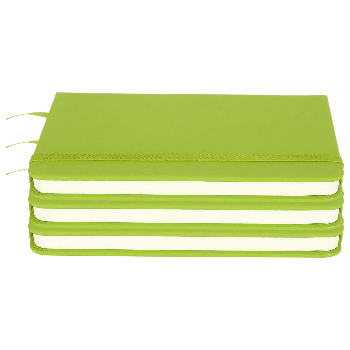 3Pcs PU A6 Business Notepad Hardcover Strap Notebook Diary Stationery Office School SuppliesGreen