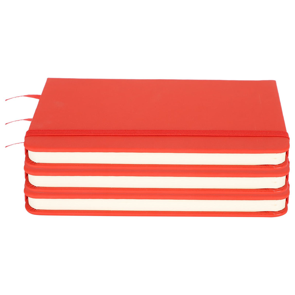 3Pcs PU A6 Business Notepad Hardcover Strap Notebook Diary Stationery Office School SuppliesRed