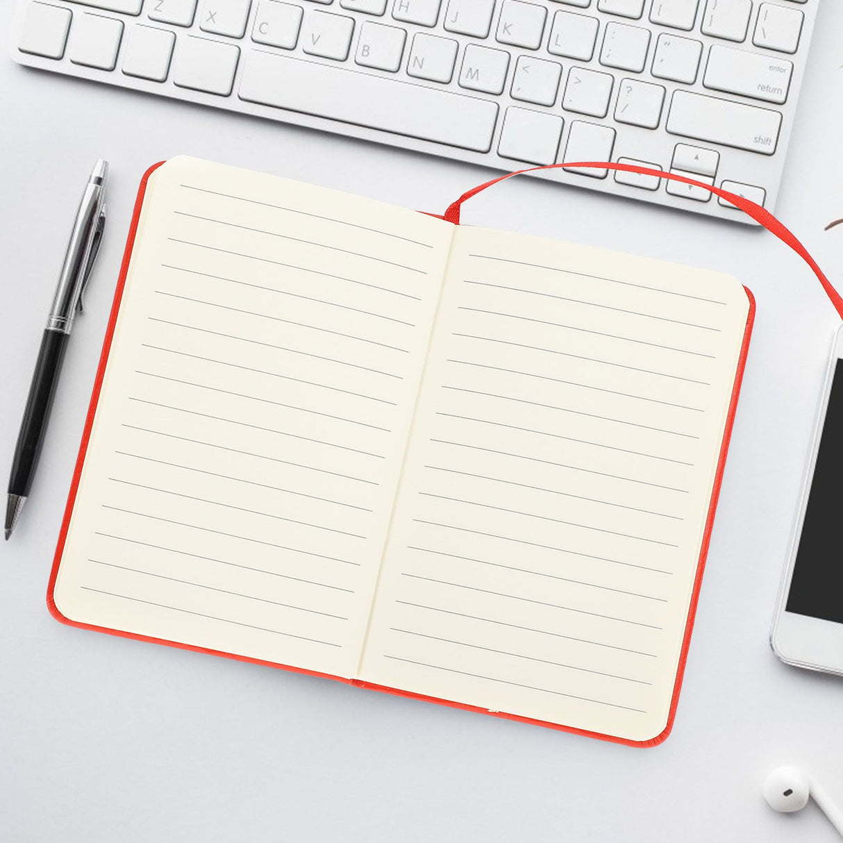 3Pcs PU A6 Business Notepad Hardcover Strap Notebook Diary Stationery Office School SuppliesRed