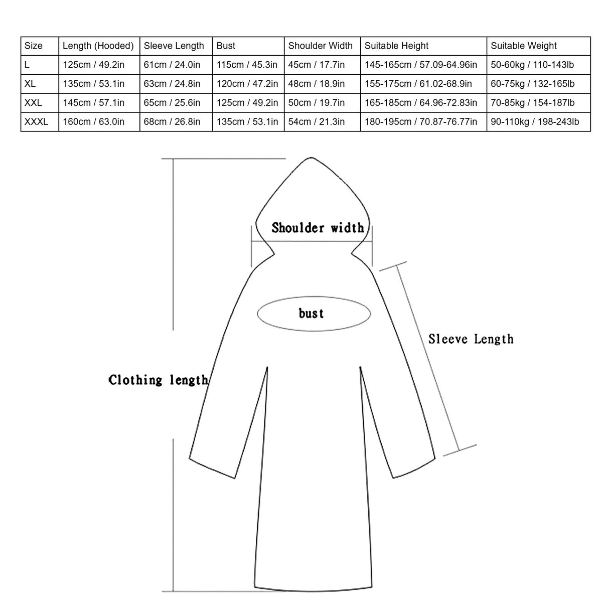 Hooded Raincoat Portable EVA Waterproof Outdoor Rainwear for Camping Hiking RidingL