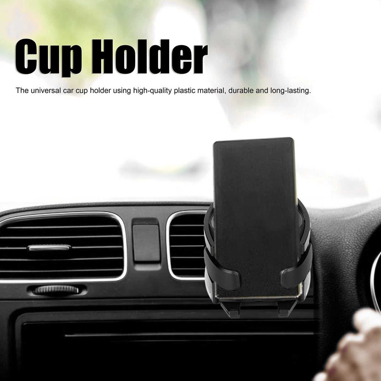 Air Vent Cup Holder Organizer Universal Drink Bottle Rack Stand Car Vehicle AccessoryBlack