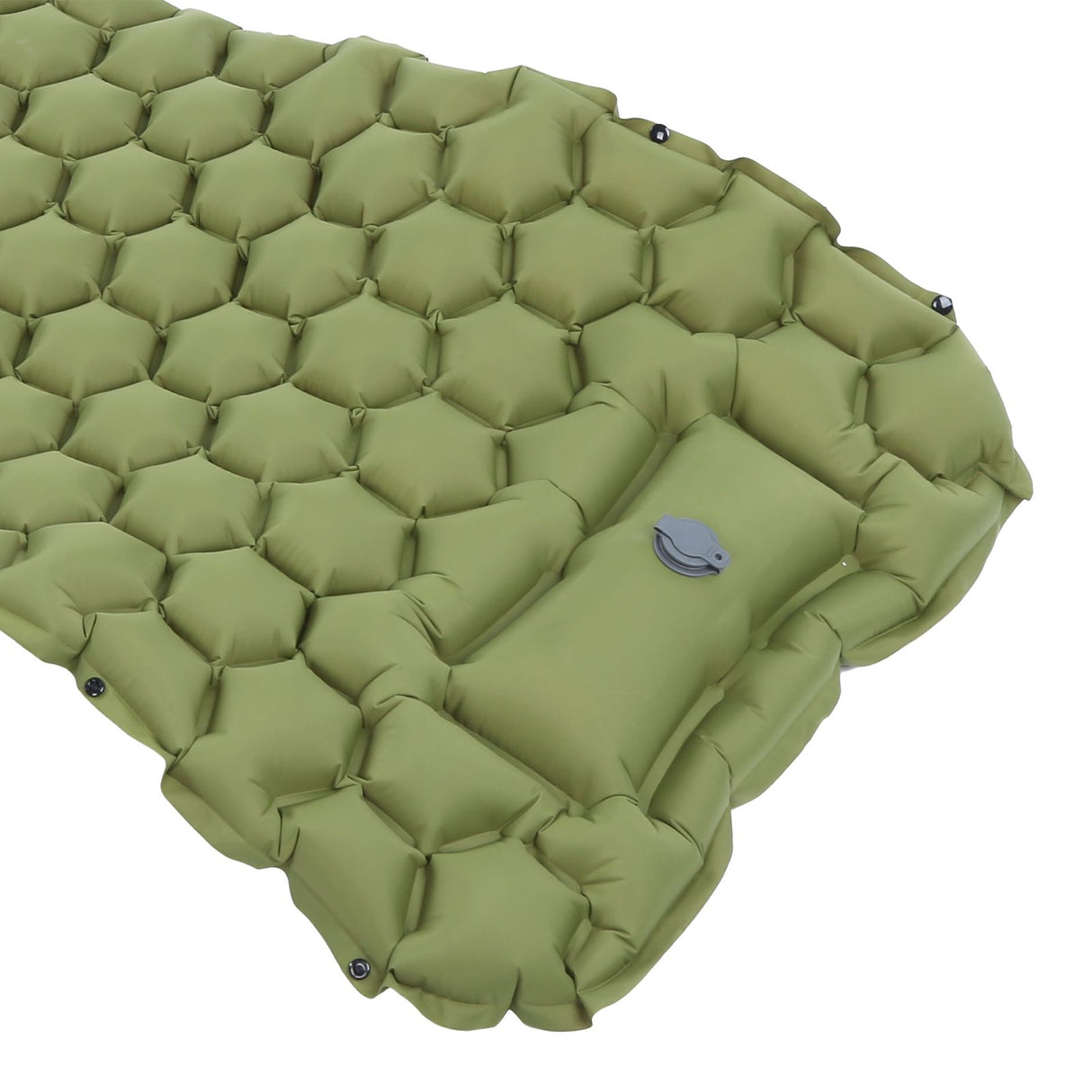 Camping Sleeping Pad Mat Foot Press Inflatable Cushion Mattress for Tent Hiking TravelMilitary Green