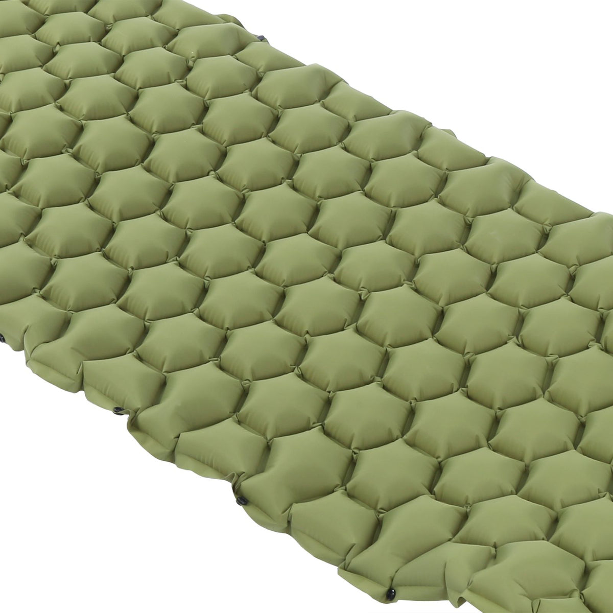Camping Sleeping Pad Mat Foot Press Inflatable Cushion Mattress for Tent Hiking TravelMilitary Green