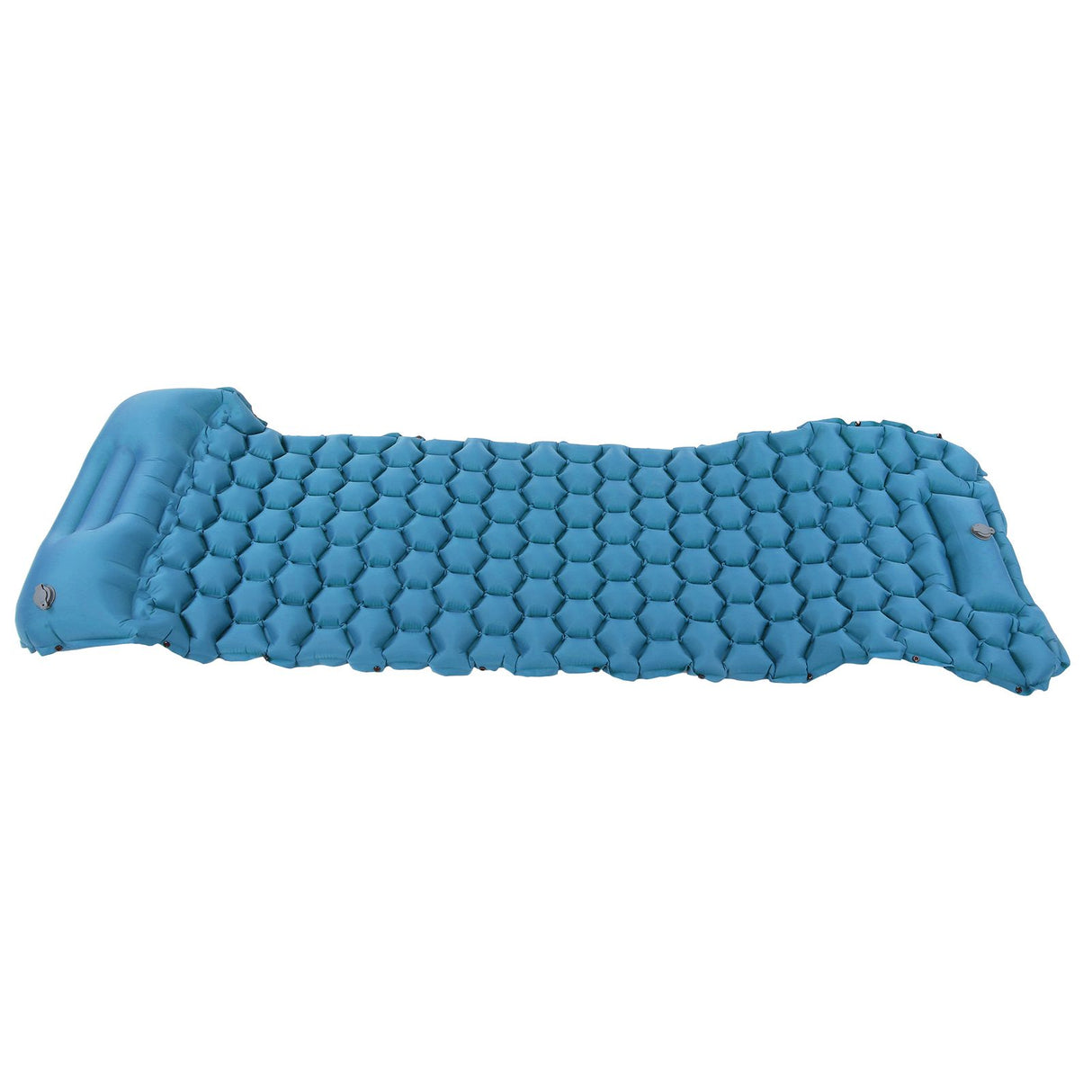 Camping Sleeping Pad Mat Foot Press Inflatable Cushion Mattress for Tent Hiking TravelPeacock Blue
