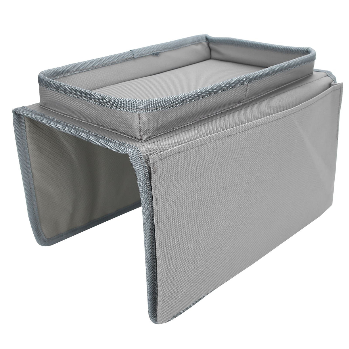 4 Pockets Sofa Armrest TV Remote Control Organizer Armchair Couch Bag with Cup Holder TrayGray