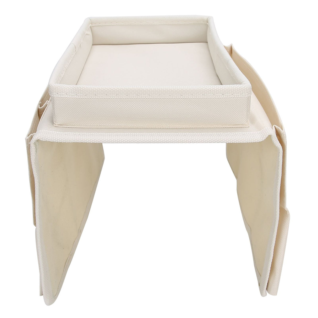 4 Pockets Sofa Armrest TV Remote Control Organizer Armchair Couch Bag with Cup Holder TrayBeige