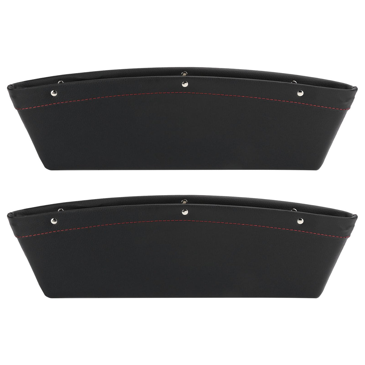 2Pcs Car Seat Slit Organizer Storage Pockets Bag Side Holder for Phone Money Cards KeysBlack