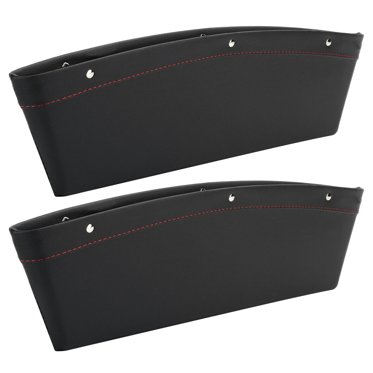 2Pcs Car Seat Slit Organizer Storage Pockets Bag Side Holder for Phone Money Cards KeysBlack