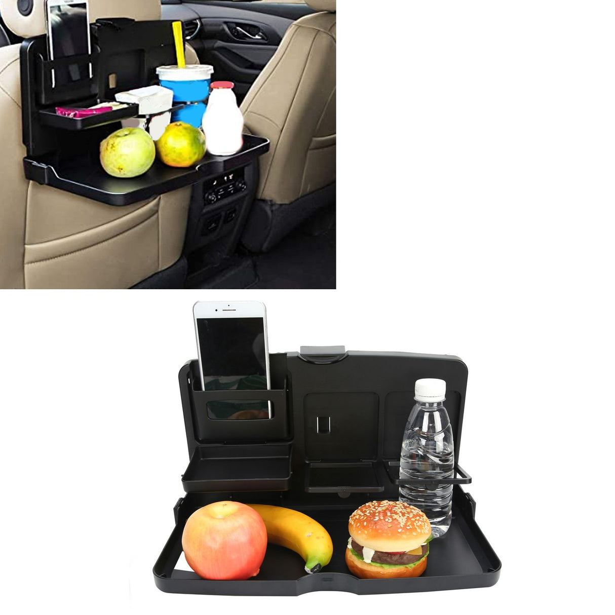 Car Food Tray Multi‑Functional Portable Folding Car Vehicle Seat Food Meal Snack Tray