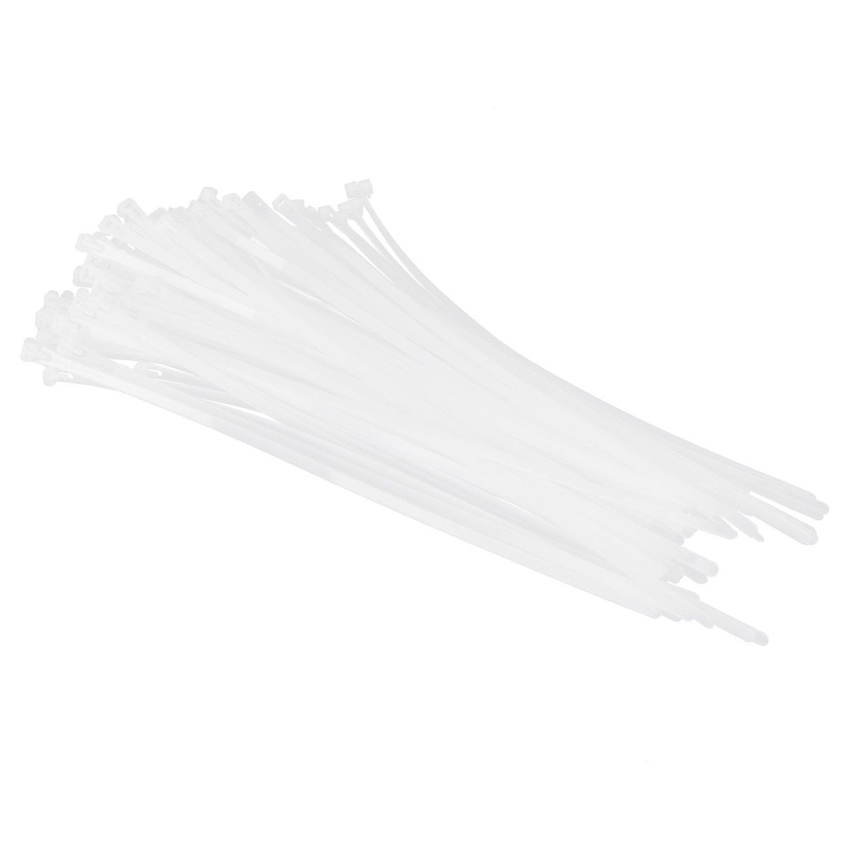 100Pcs Cable Ties Multiple Use Fastener Thick Thin Nylon Zip Wraps Supplies 8 x 400White