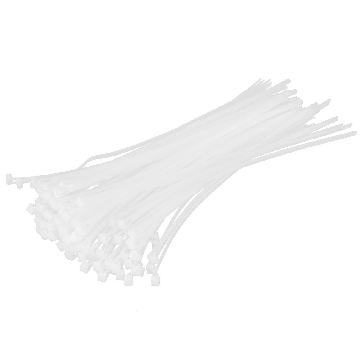 100Pcs Cable Ties Multiple Use Fastener Thick Thin Nylon Zip Wraps Supplies 8 x 400White