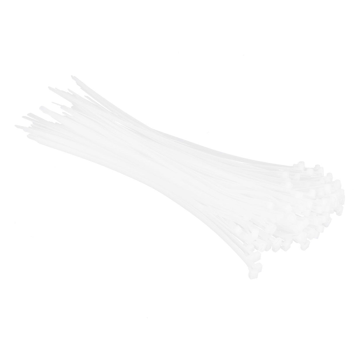100Pcs Cable Ties Multiple Use Fastener Thick Thin Nylon Zip Wraps Supplies 8 x 400White