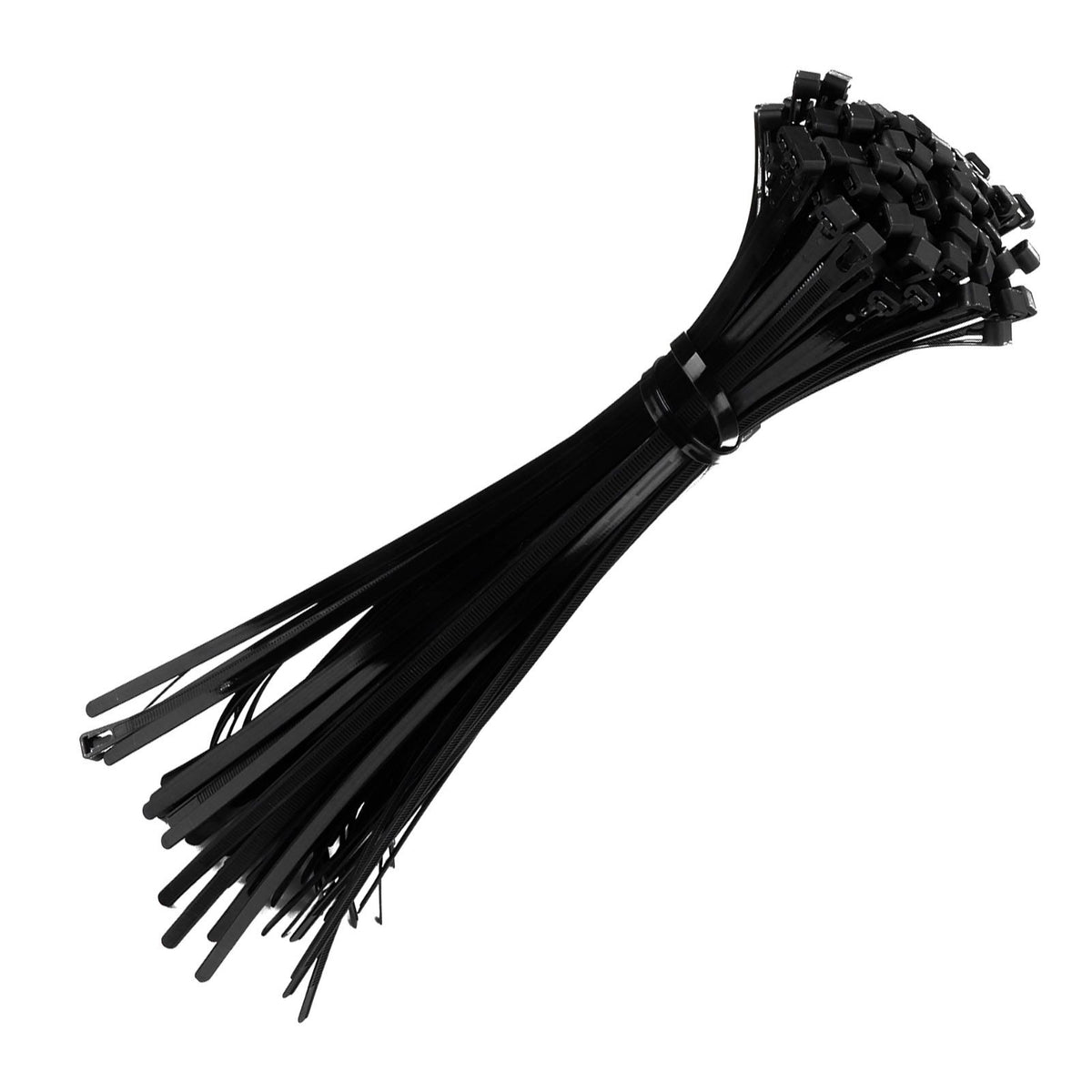 100Pcs Cable Ties Multiple Use Fastener Thick Thin Nylon Zip Wraps Supplies 8 x 400Black