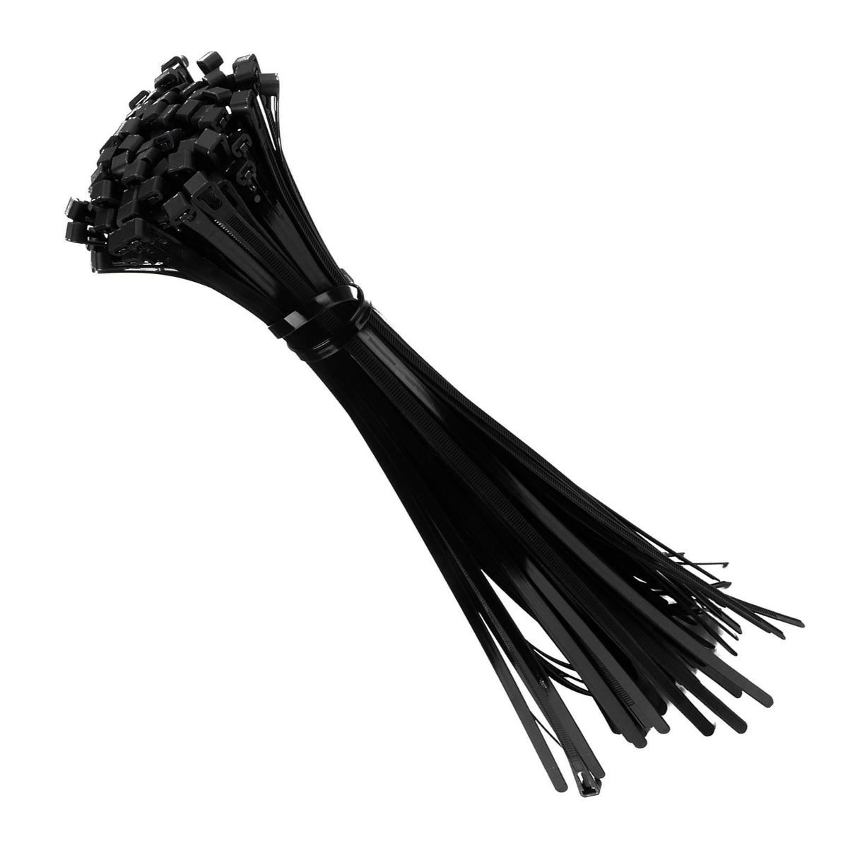 100Pcs Cable Ties Multiple Use Fastener Thick Thin Nylon Zip Wraps Supplies 8 x 400Black