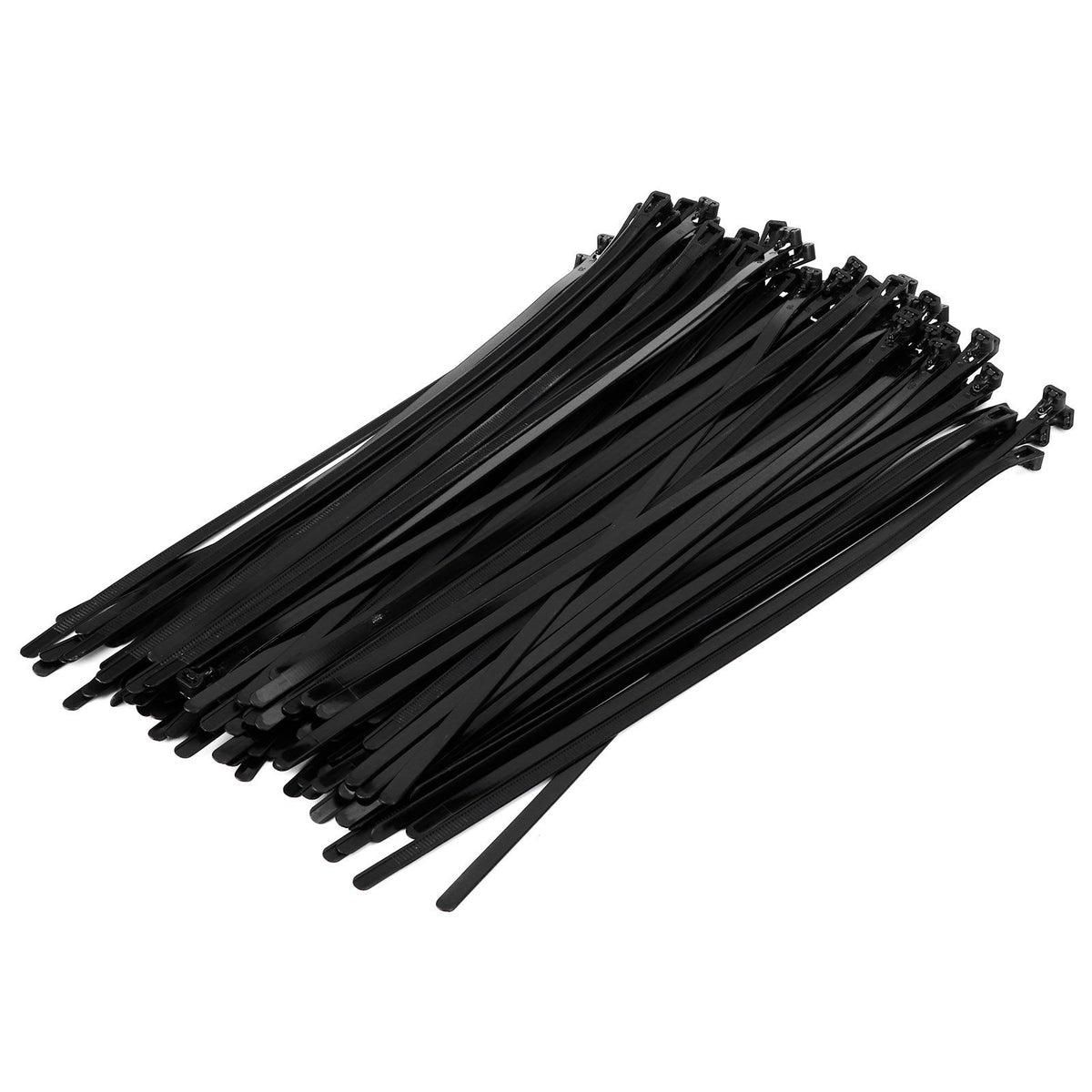 100Pcs Cable Ties Multiple Use Fastener Thick Thin Nylon Zip Wraps Supplies 8 x 400Black