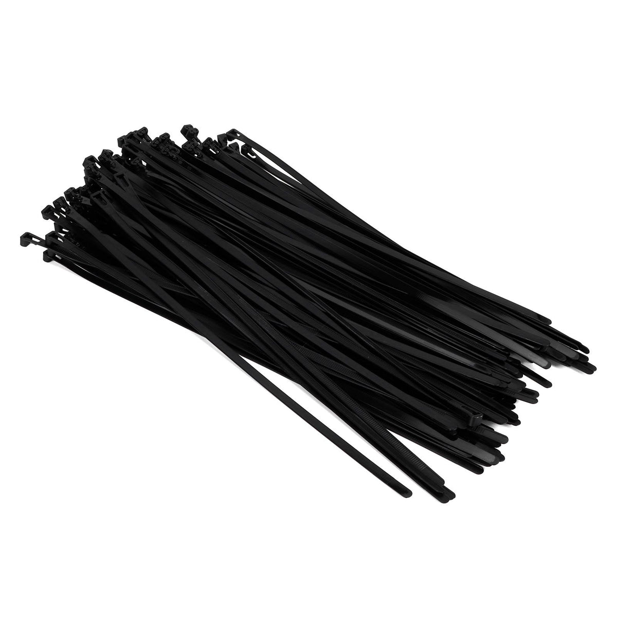 100Pcs Cable Ties Multiple Use Fastener Thick Thin Nylon Zip Wraps Supplies 8 x 400Black