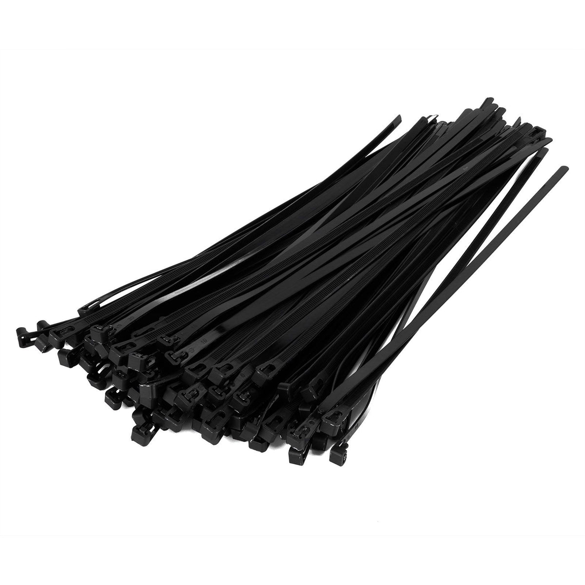 100Pcs Cable Ties Multiple Use Fastener Thick Thin Nylon Zip Wraps Supplies 8 x 400Black
