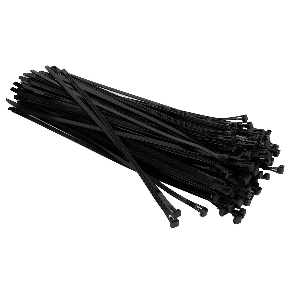 100Pcs Cable Ties Multiple Use Fastener Thick Thin Nylon Zip Wraps Supplies 8 x 400Black