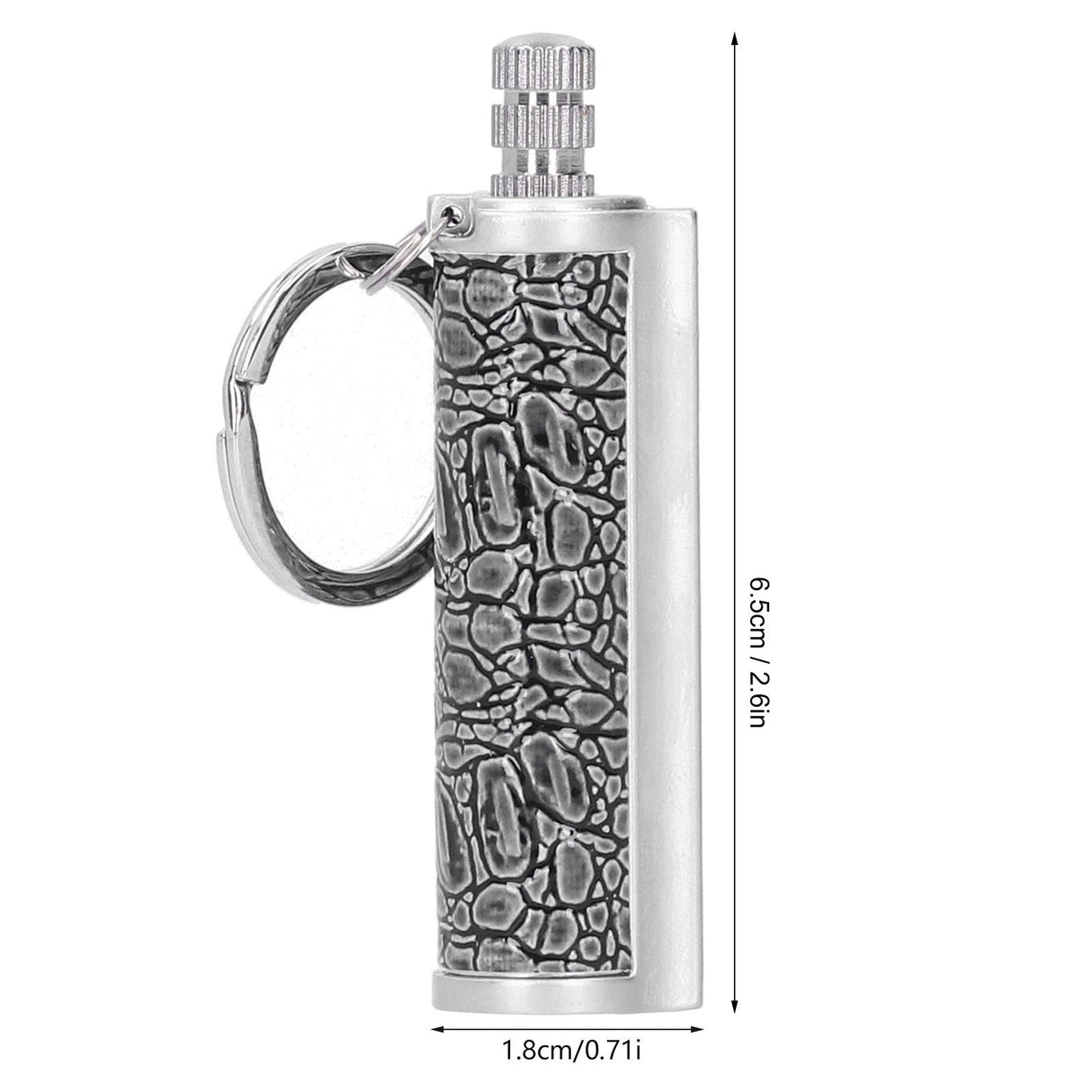 Cigarette Lighter Matchstick Kerosene Lighter Waterproof Lighter Outdoor Vintage Key ChainGray
