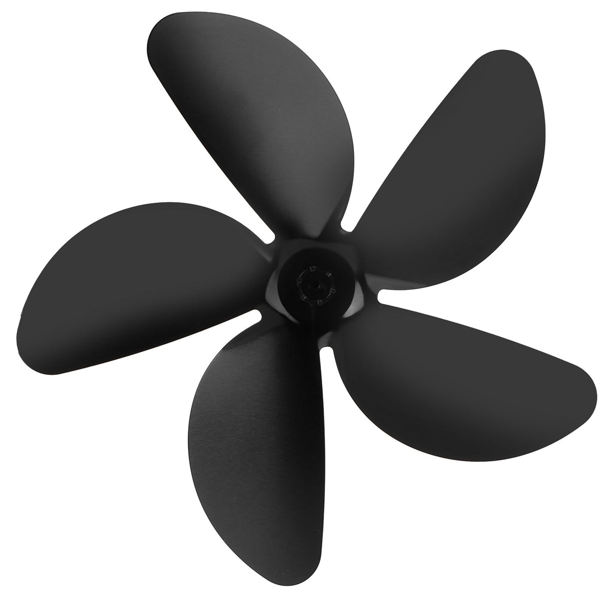 Fireplace Fan Blade Universal Aluminum Alloy 5-Blade Heat Powered Fan Accessory Black