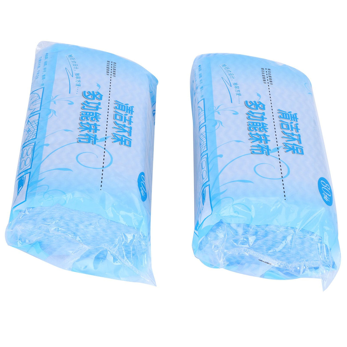 2Packs Disposable NonWoven Rag Washing Dish Towel Kitchen Cleaning Cloth Wiping Rag(Blue )