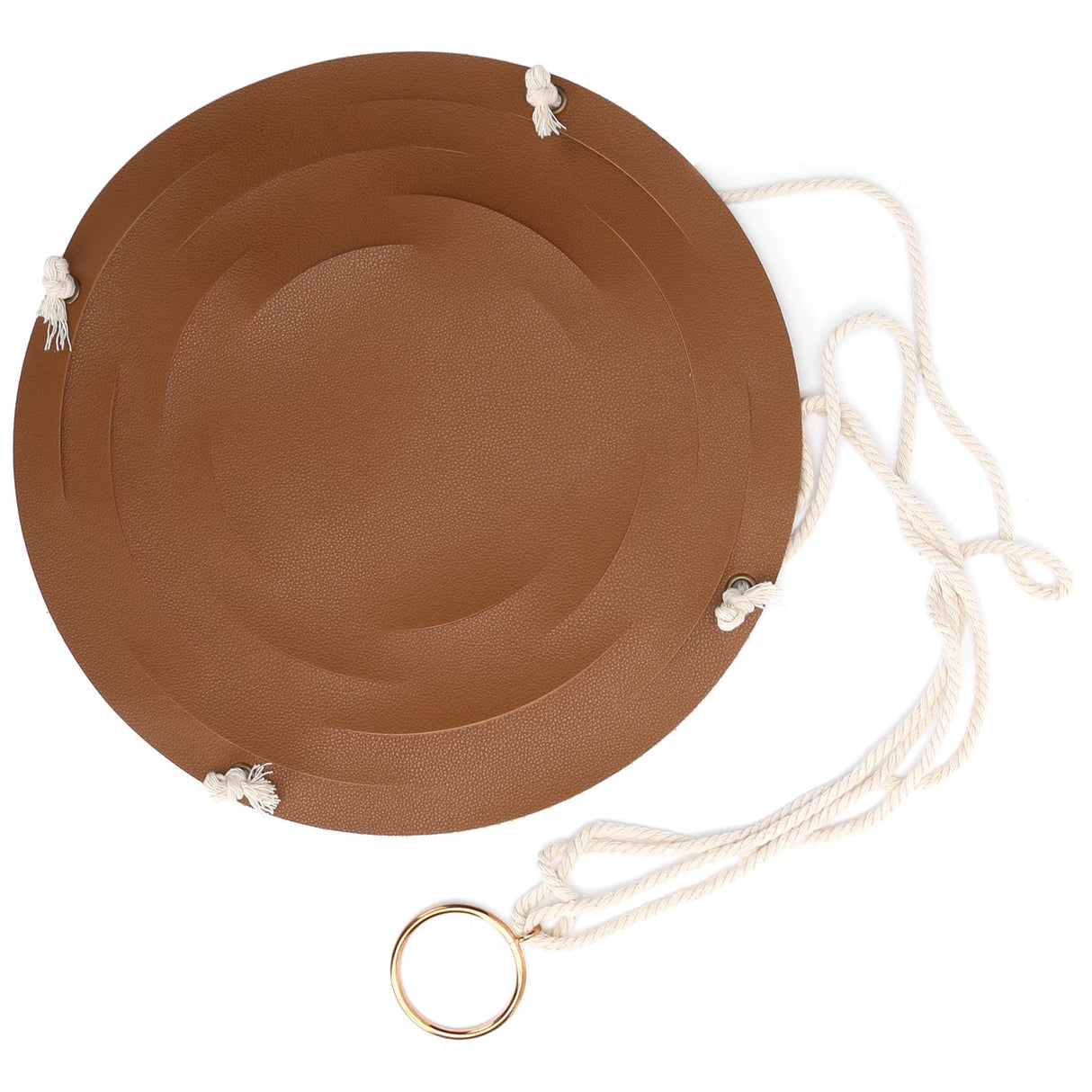PU Leather Flower Pot Display Holder Succulent Hanging Basket Planter DecorationL Brown