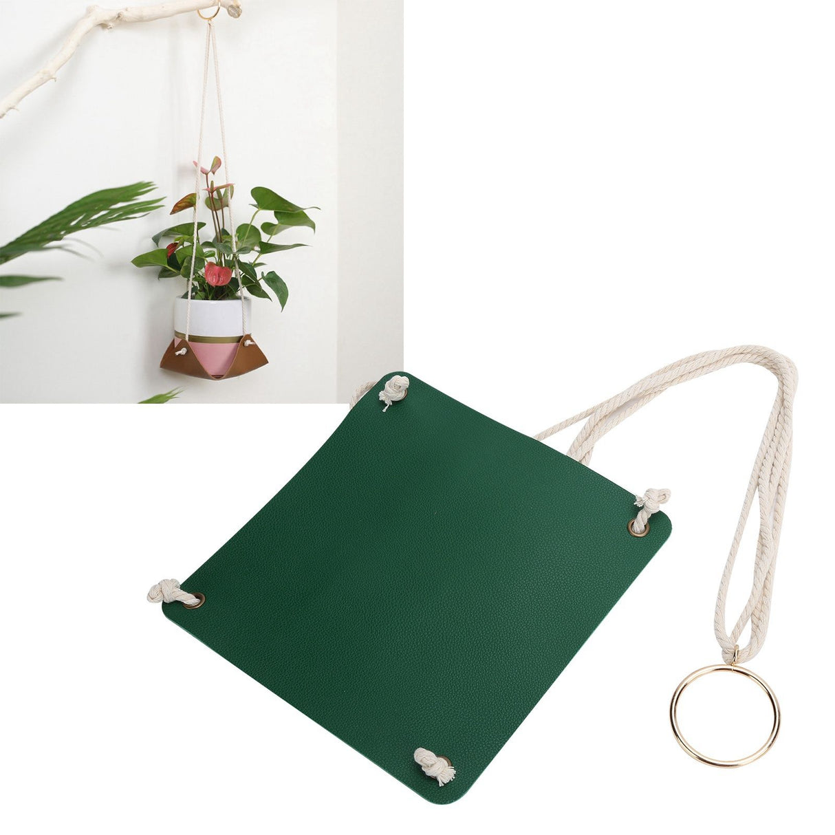 Plant Hanger Indoor Wall Hanging Flower Pot Holder Garden Courtyard Wall DecorationGreen 20cm