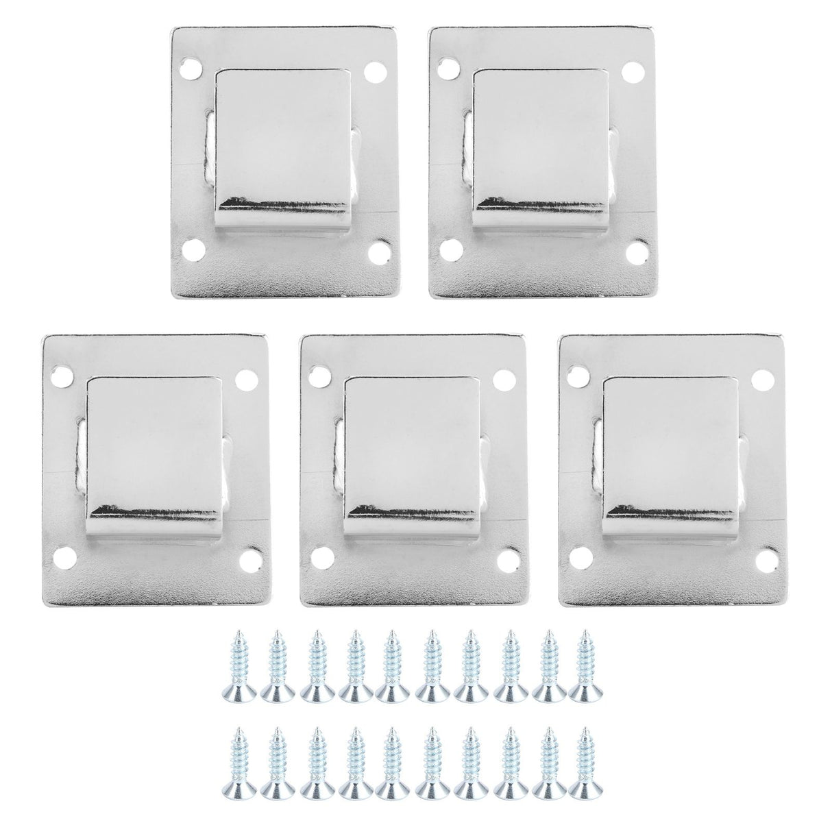 5Pcs Shelf Mount Bracket Hanger Stainless Steel Tube Support Holder Buckle Hardware SilverOpening Type