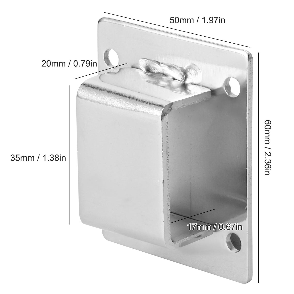 5Pcs Shelf Mount Bracket Hanger Stainless Steel Tube Support Holder Buckle Hardware SilverSealing Type