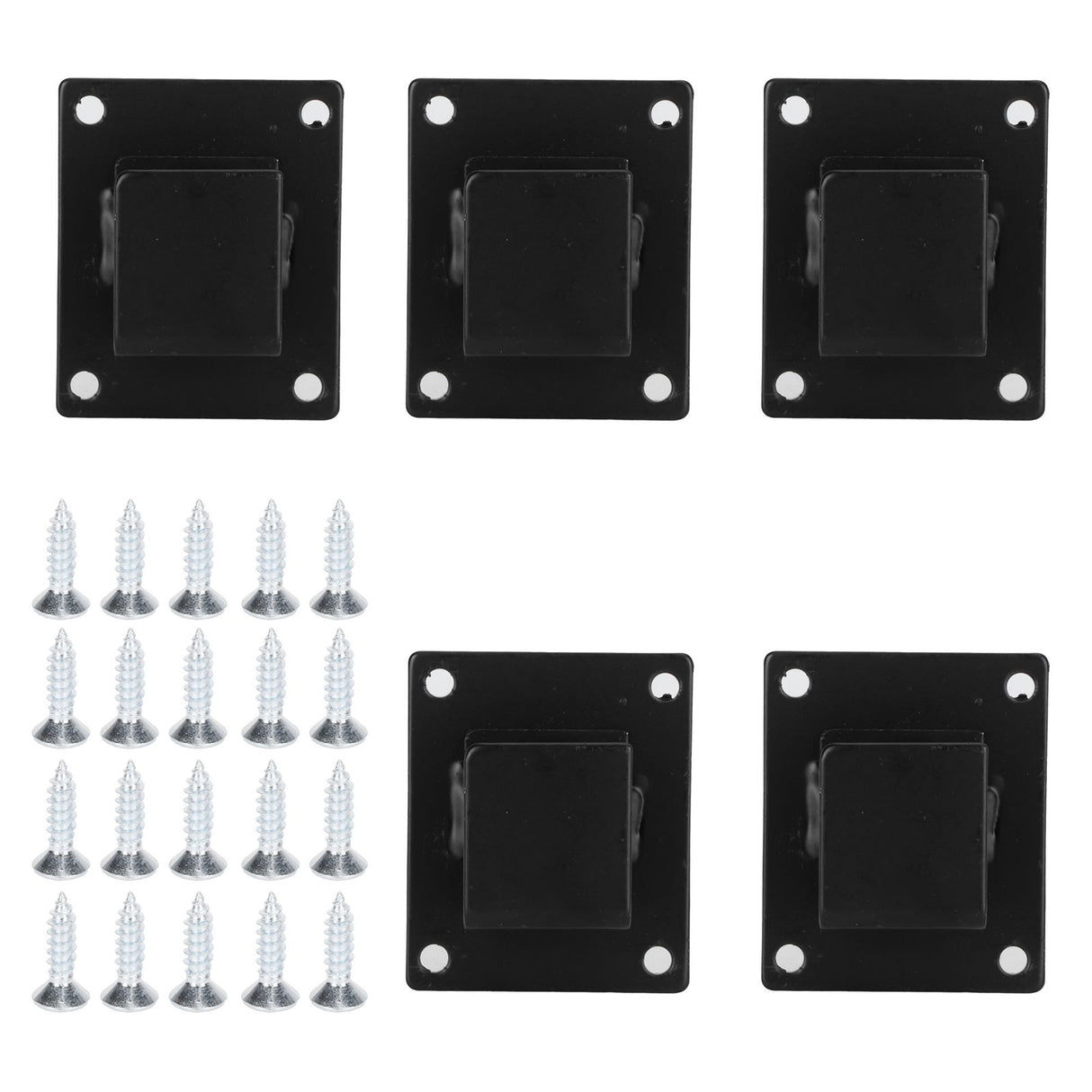 5pcs Wall Shelf Mount Bracket Display Shelf Hook Hanger Rack Tube Bar Holder BlackOpening Type