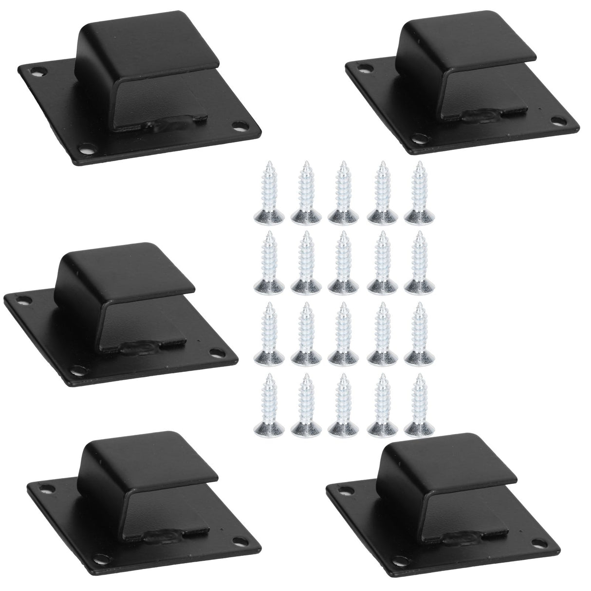 5pcs Wall Shelf Mount Bracket Display Shelf Hook Hanger Rack Tube Bar Holder BlackOpening Type