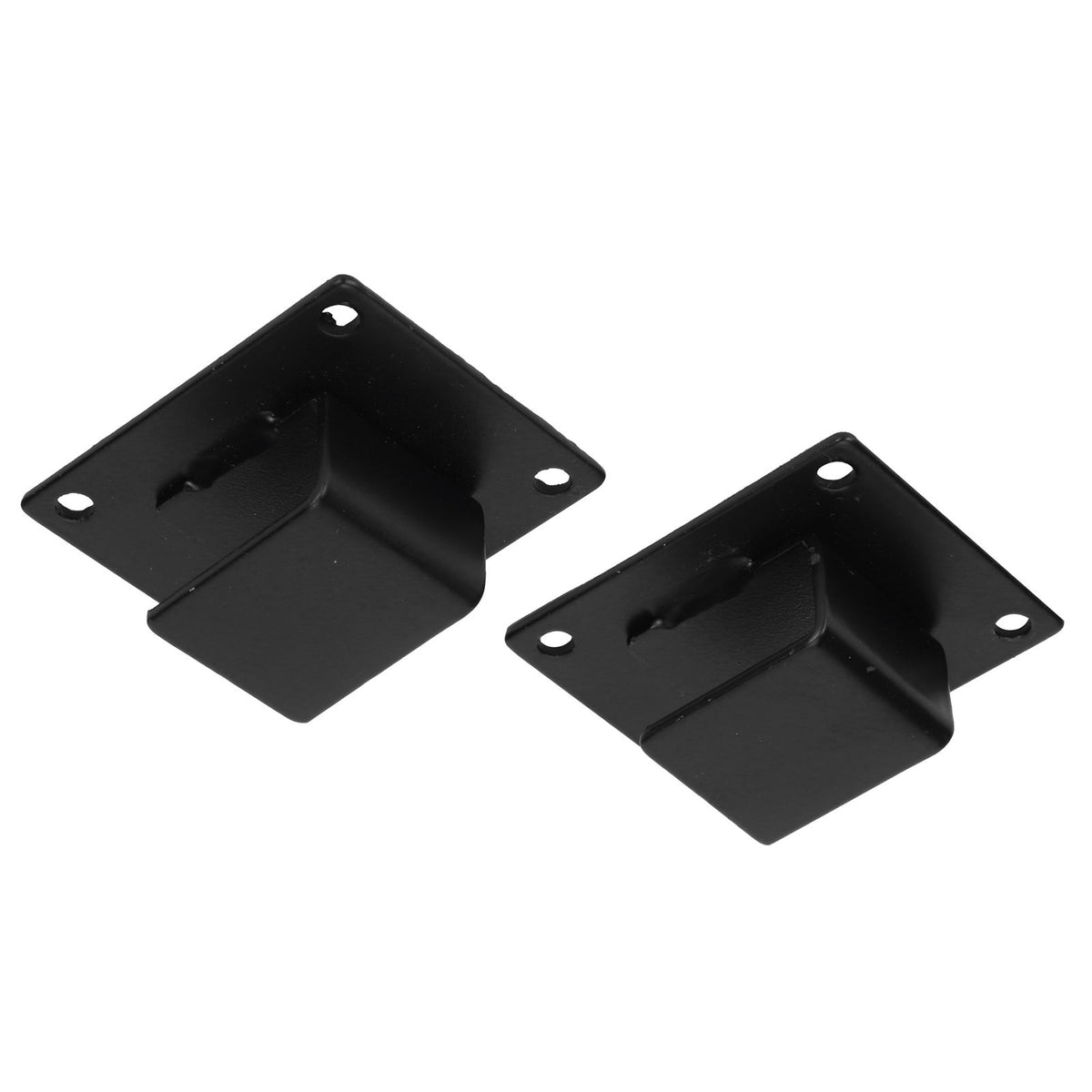 5pcs Wall Shelf Mount Bracket Display Shelf Hook Hanger Rack Tube Bar Holder BlackOpening Type