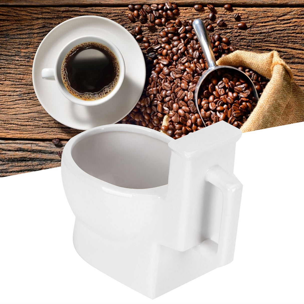 301‑400ml Ceramic Toilet Mug Funny Coffee Cup with Handle Personalized Gift for Friends