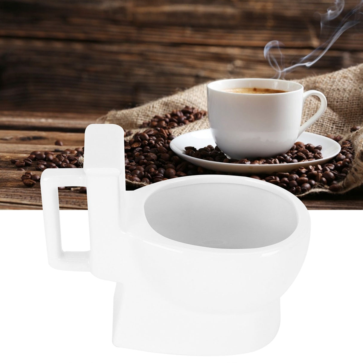 301‑400ml Ceramic Toilet Mug Funny Coffee Cup with Handle Personalized Gift for Friends