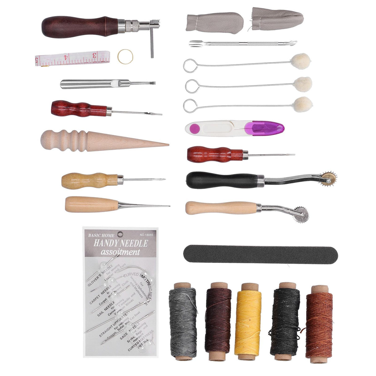 31PCS Leather Sewing Tools DIY Leather Craft Tools Hand Stitching Tool Set Sewing Accessories