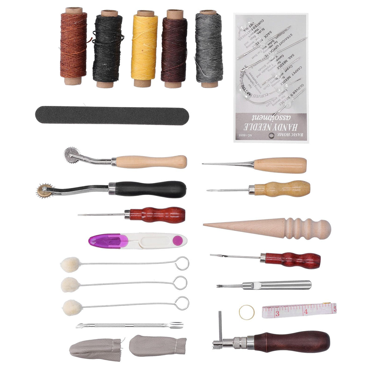 31PCS Leather Sewing Tools DIY Leather Craft Tools Hand Stitching Tool Set Sewing Accessories