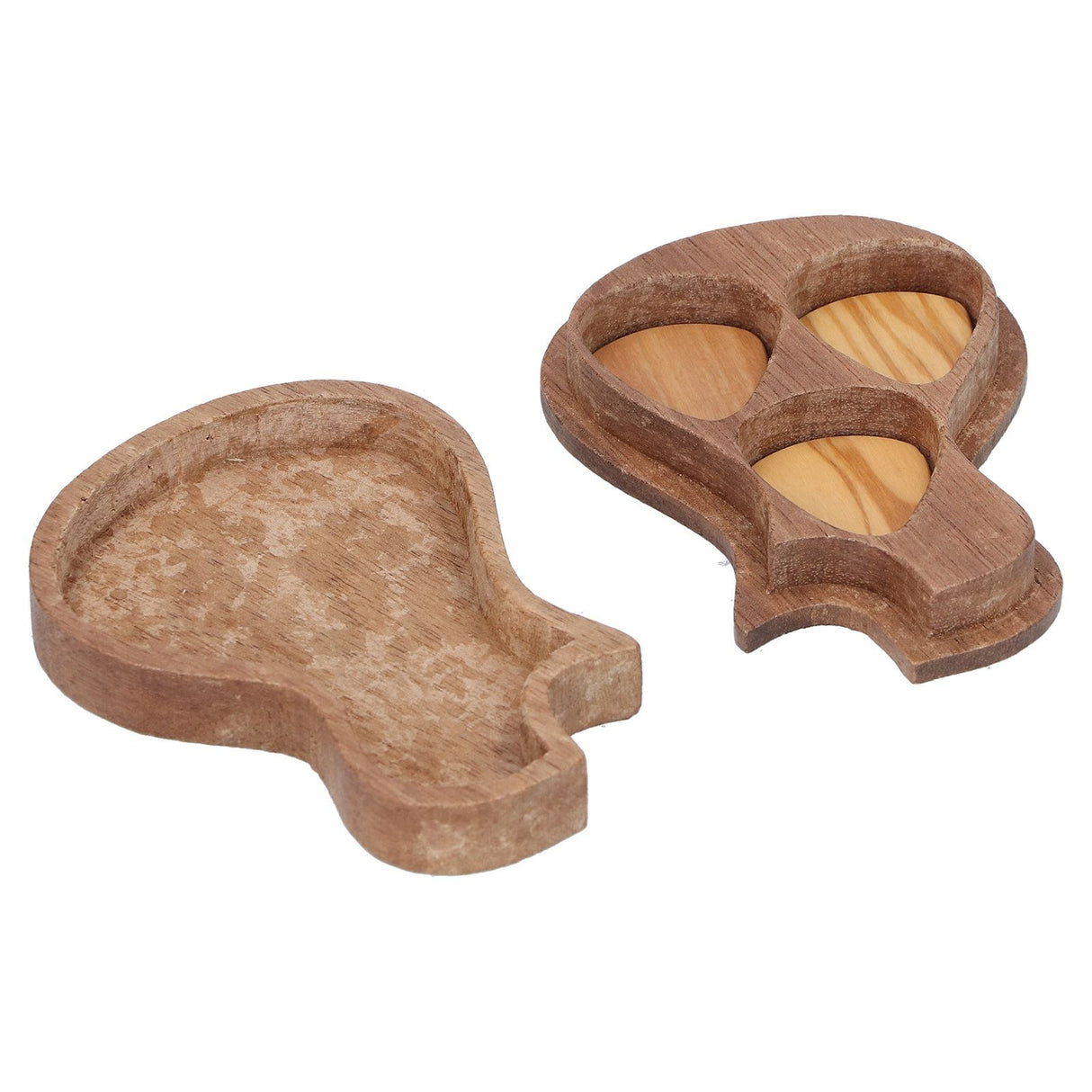 Guitar Pick Box Holder Collector with 3Pcs Wooden Picks Musical Instrument Accessory