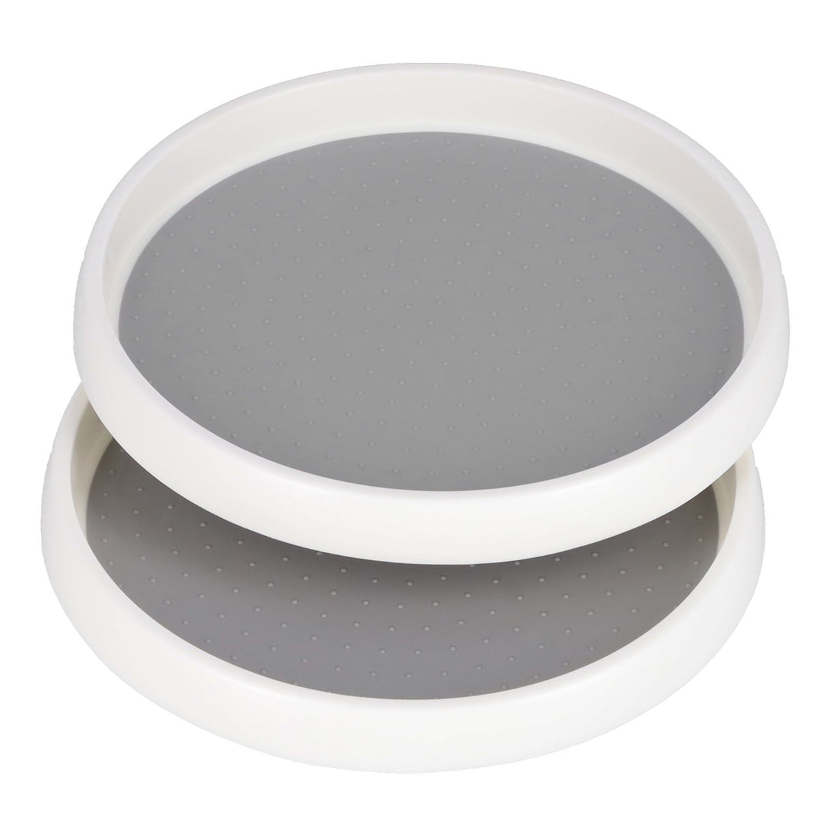 Cabinet Turntable Organizer Antislip Rotatable Storage Tray Multifunctional Rotating Spice Rack for Kitchen 2PCS Small Size