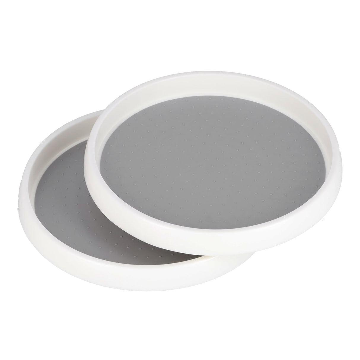 Cabinet Turntable Organizer Antislip Rotatable Storage Tray Multifunctional Rotating Spice Rack for Kitchen 2PCS Small Size