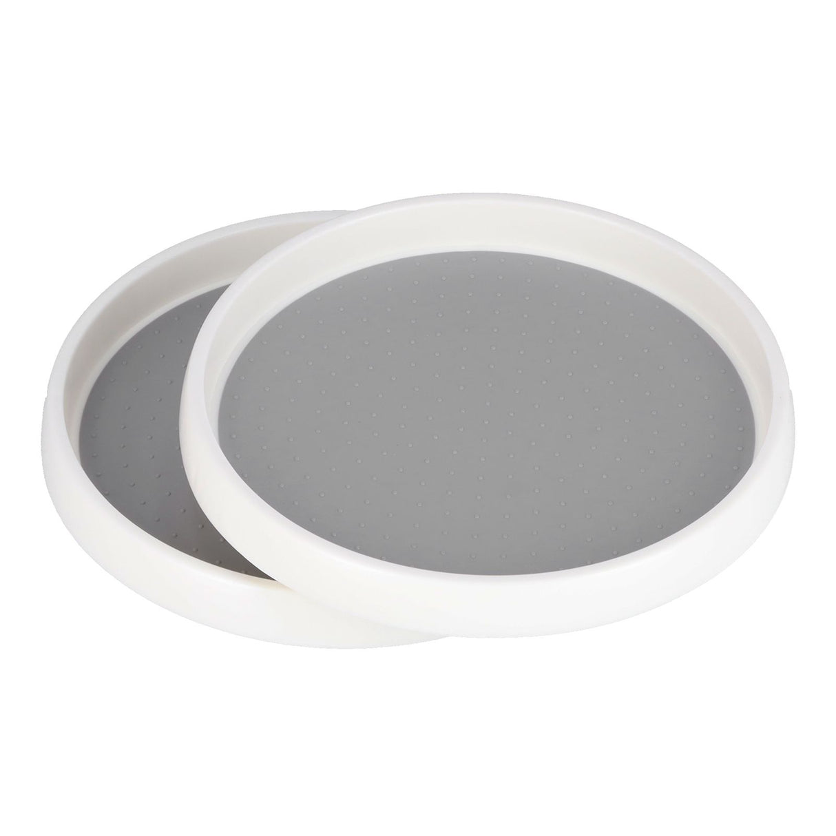 Cabinet Turntable Organizer Antislip Rotatable Storage Tray Multifunctional Rotating Spice Rack for Kitchen 2PCS Small Size